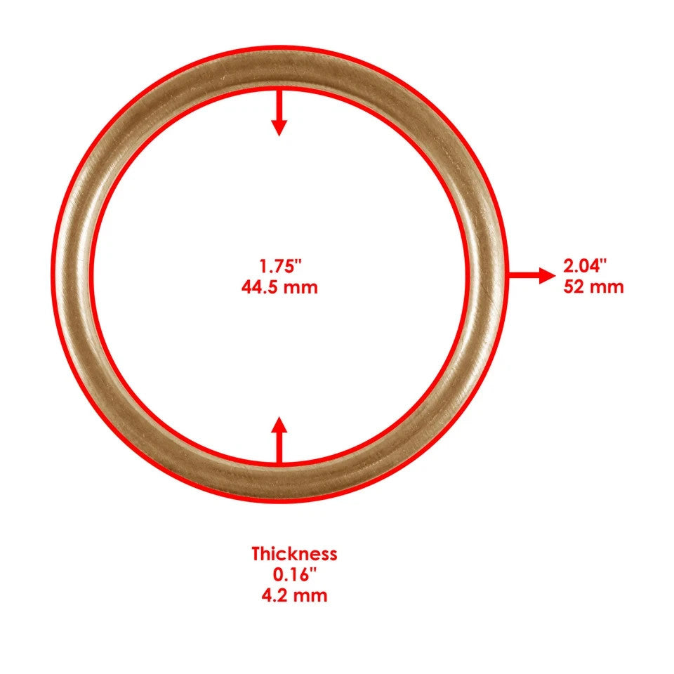 2x Caltric Exhaust Pipe Gasket For Honda Shadow Spirit 1100 VT1100C 1997-2007