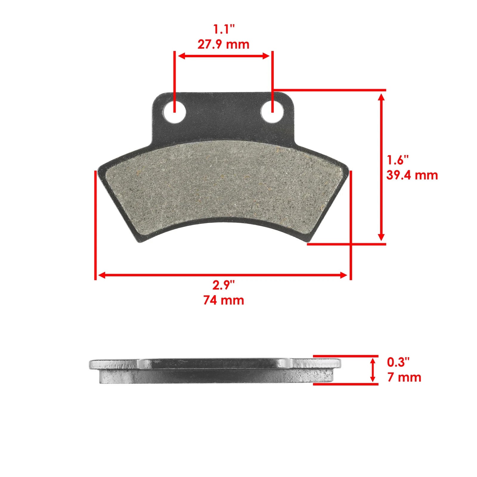 Front Rear Brake Pads for Polaris Sportsman 500 1996 1997