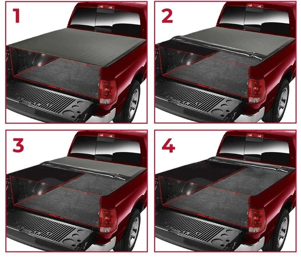 6.5FT Roll-Up Vinyl Tonneau Cover For Silverado Sierra 1500 07-14 Soft Truck Bed