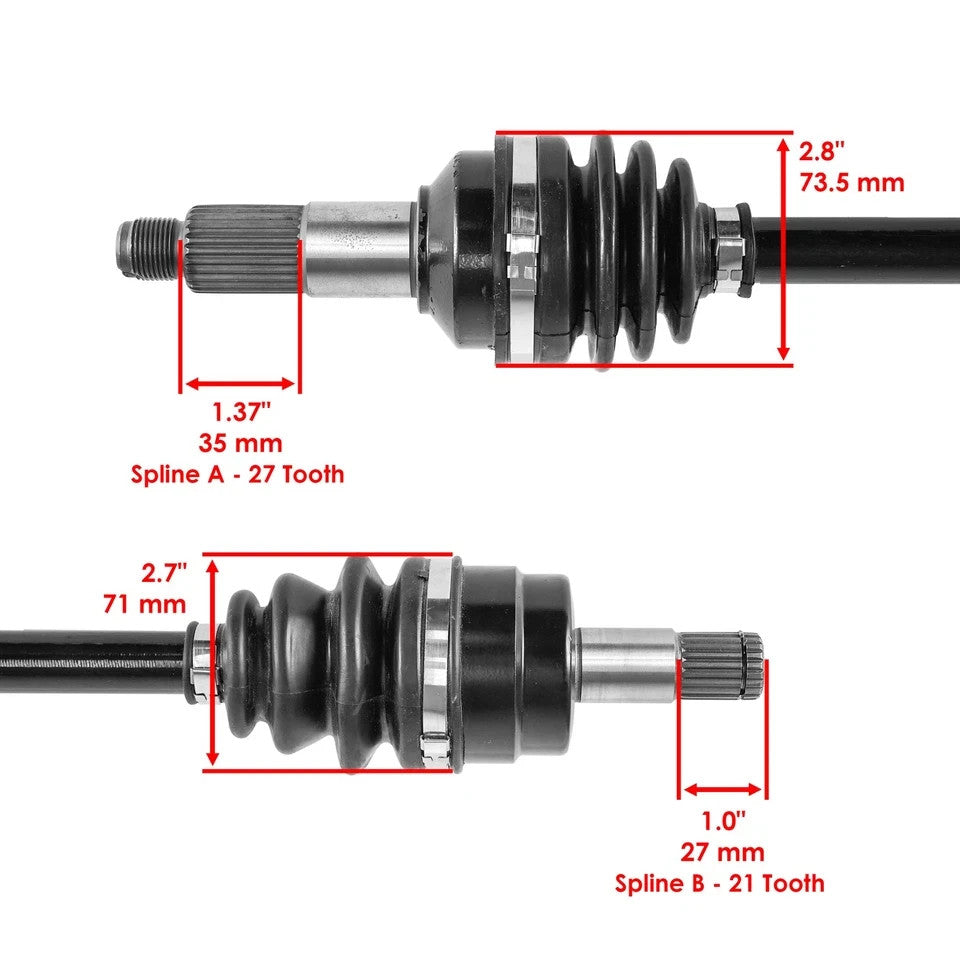 Front & Rear CV Joint Axle For Yamaha Grizzly 660 YFM660F 2003-08 Left & Right