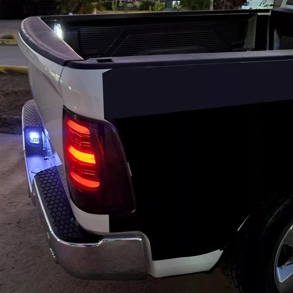 For 2009-2018 Dodge Ram 1500 2500 3500 LED Bar Brake Lamps Black Tail Lights DOT
