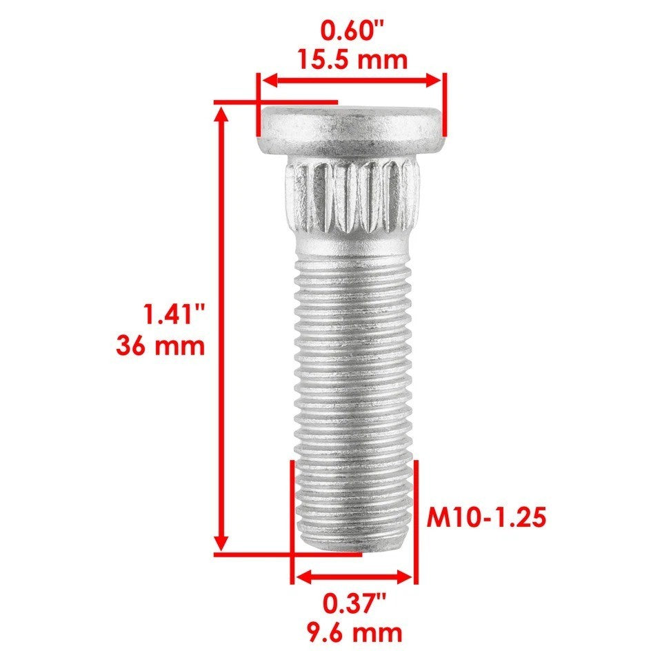 4 Rear Wheel Stud Fits Can-AM Commander 800 2014-2015/ 800R 2016-2020 250300055