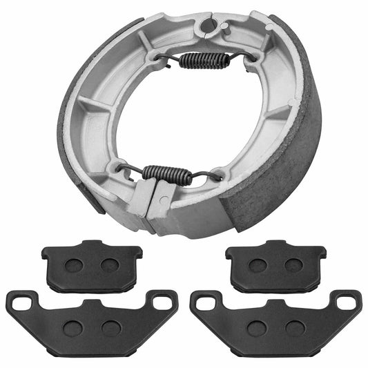 Front Brake Pads & Rear Brake Shoes for Kawasaki VN750 Vulcan 750 1986-2006