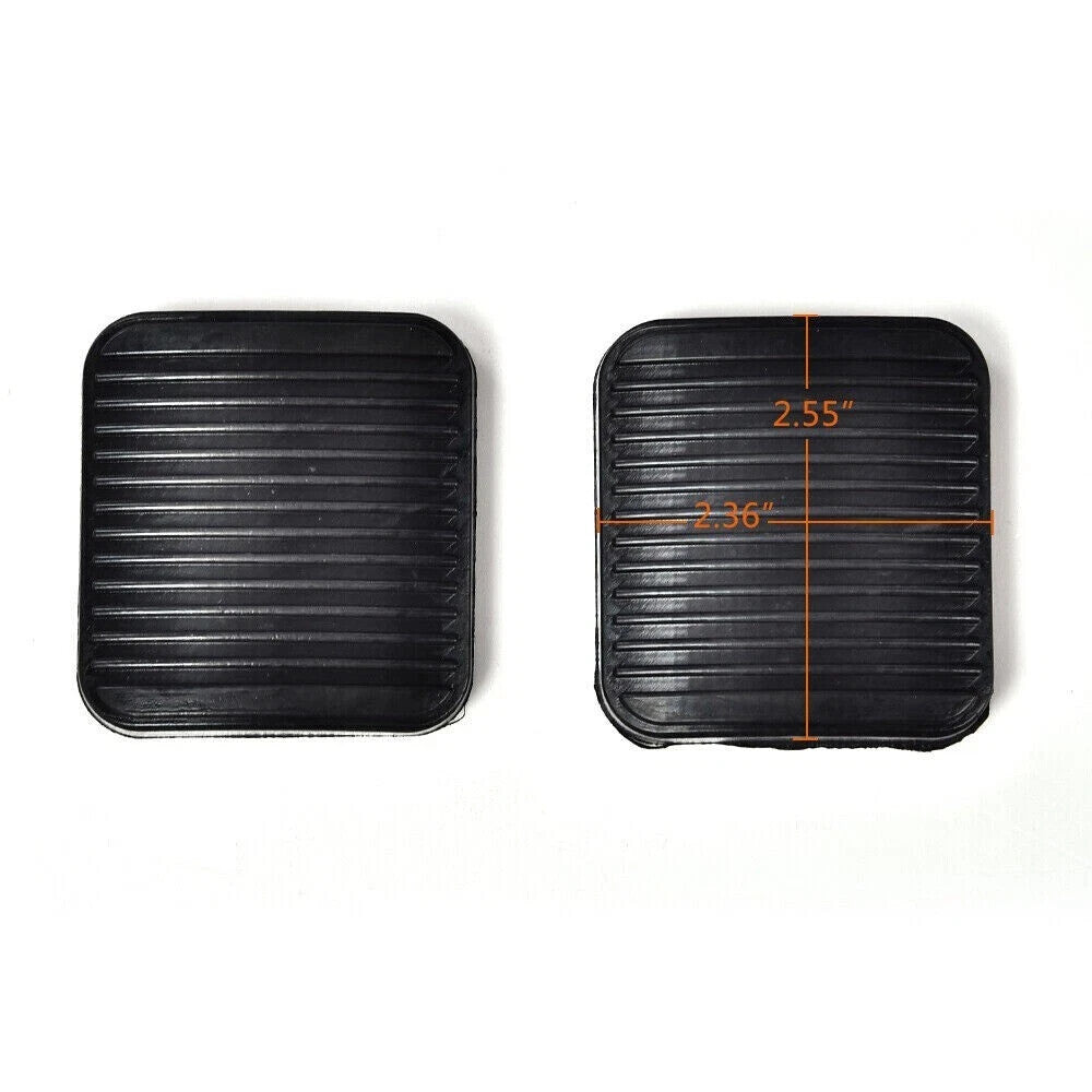 2Pcs Brake And Clutch Pedal Pad Kit Fit For Jeep Wrangler YJ TJ Cherokee XJ-Blac