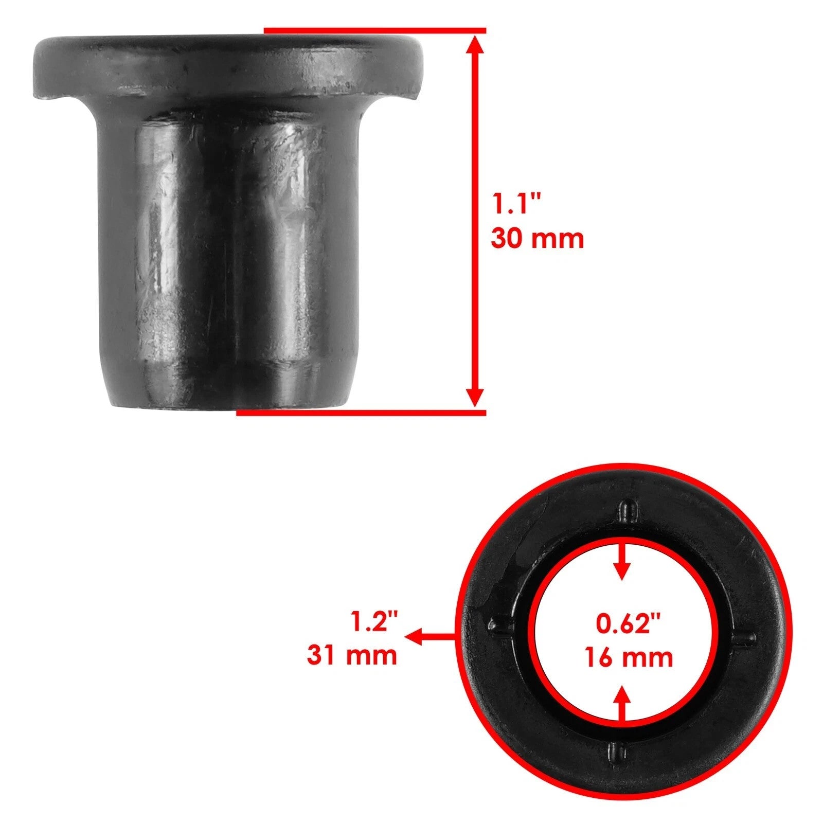 Caltric Rear Upper Lower Control Arm Bushing Kit For Polaris RZR 570 2014-2020
