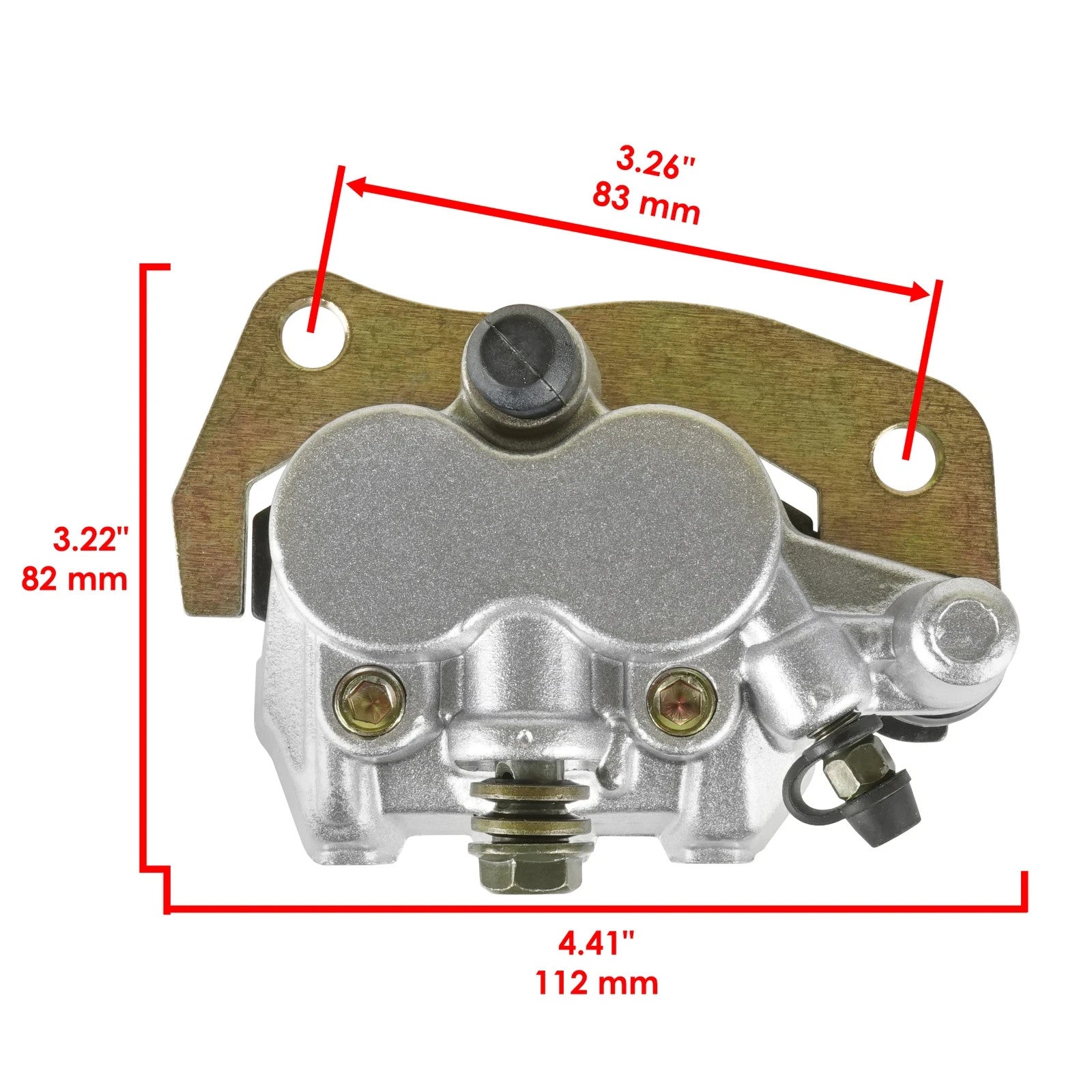 Front Rear Brake Caliper Disc Rotor W/Pad for Yamaha Rhino 660 YXR660 4X4 04-07