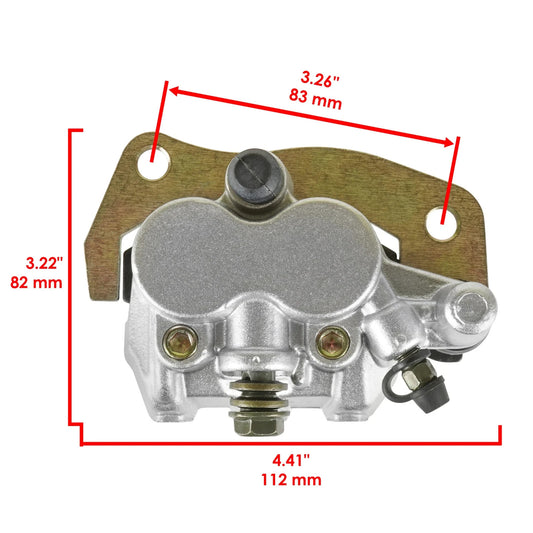 Front Rear Brake Caliper Disc Rotor W/Pad for Yamaha Rhino 660 YXR660 4X4 04-07