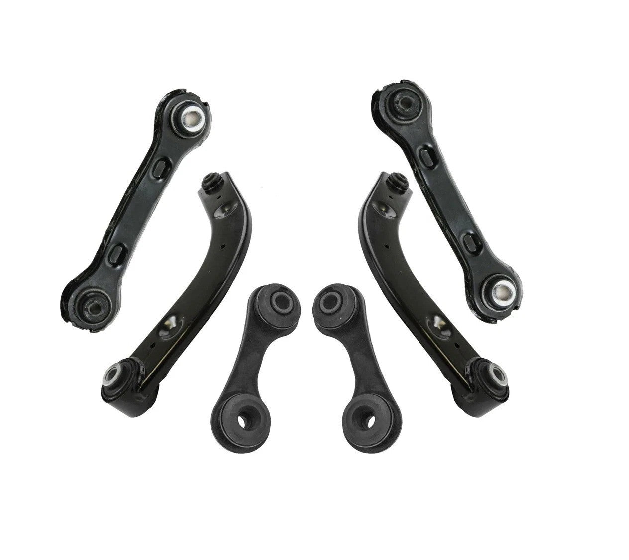 6 Piece Suspension Kit Sway Bar Links Upper Control Arms Lower Forward Toe Links