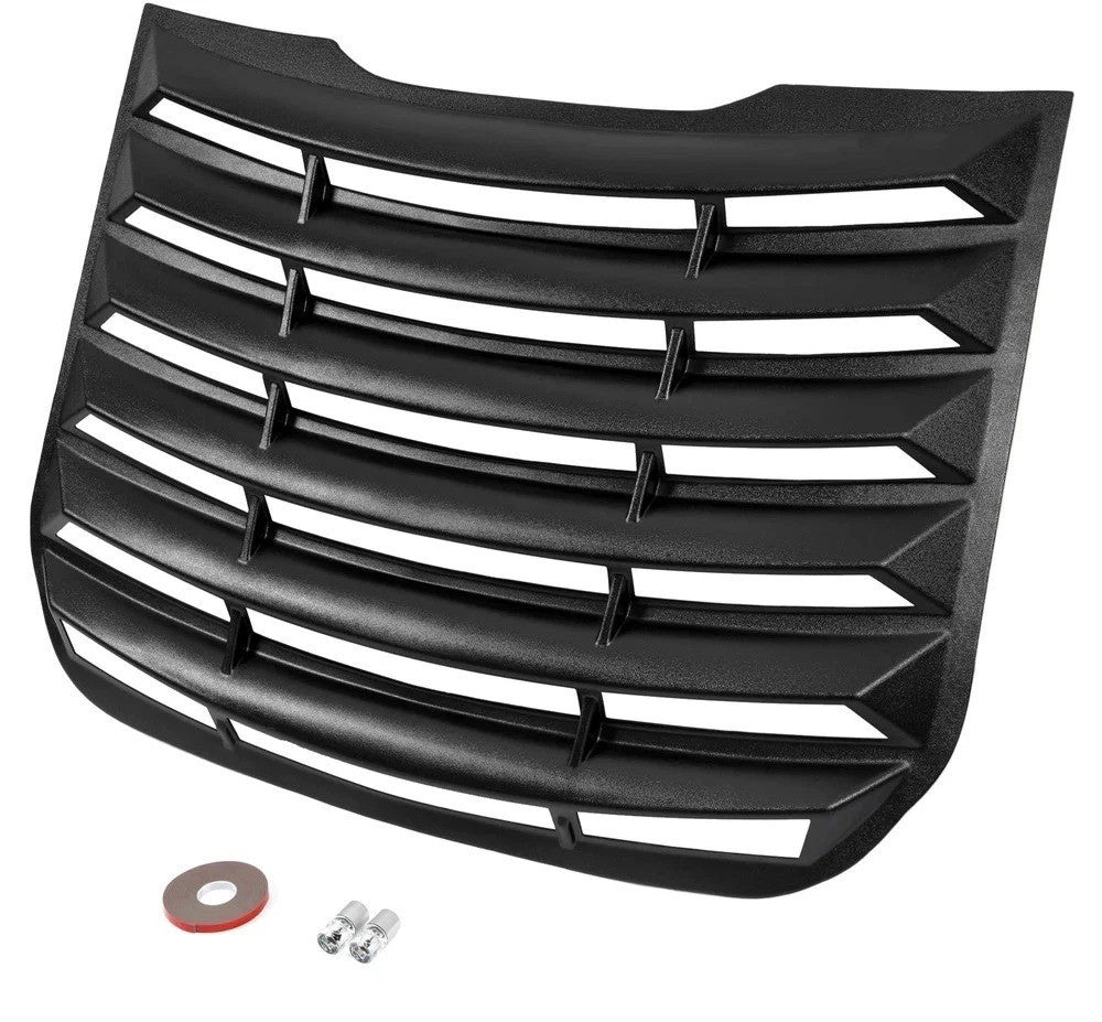 HECASA Rear Window Louver Windshield Shade Cover Black ABS For Ford Fusion 13-20