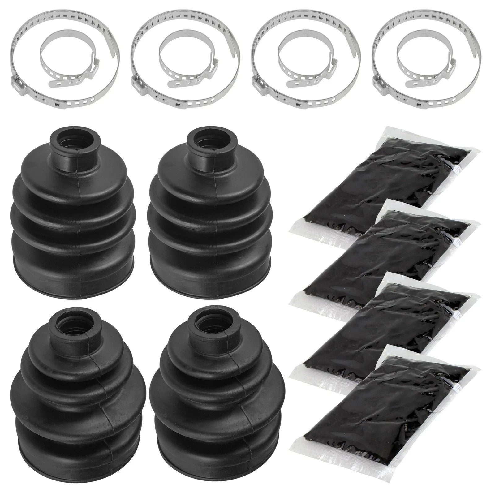 2 Front Inner Outer Axle CV Boot Kit for Honda TRX350FE TRX350FM Rancher 00-05