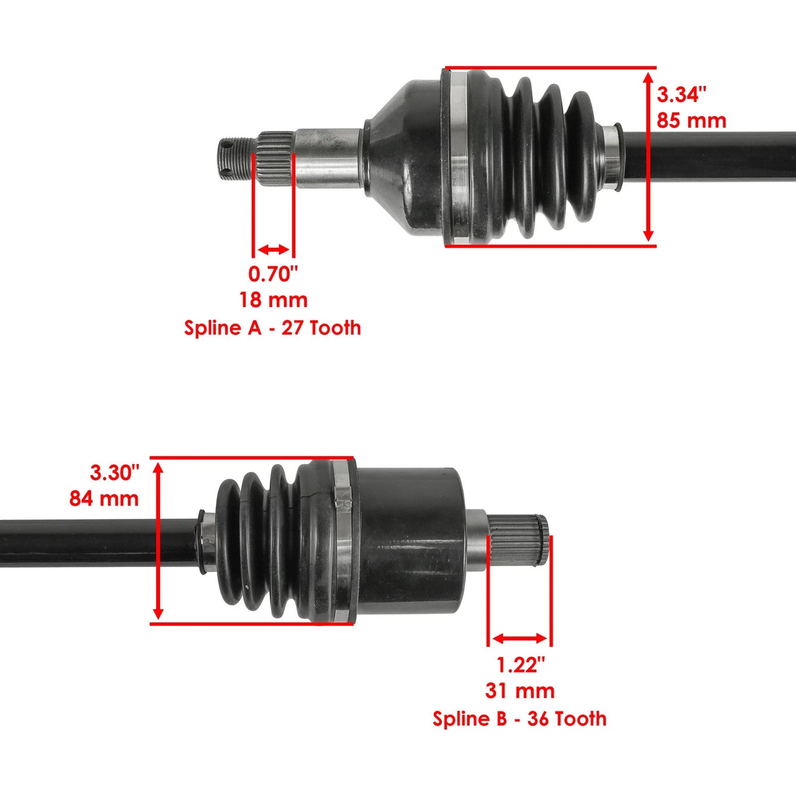 Front & Rear CV Axles For Arctic Cat Wildcat 1000 Gt Ltd 2012-2015 Left & Right