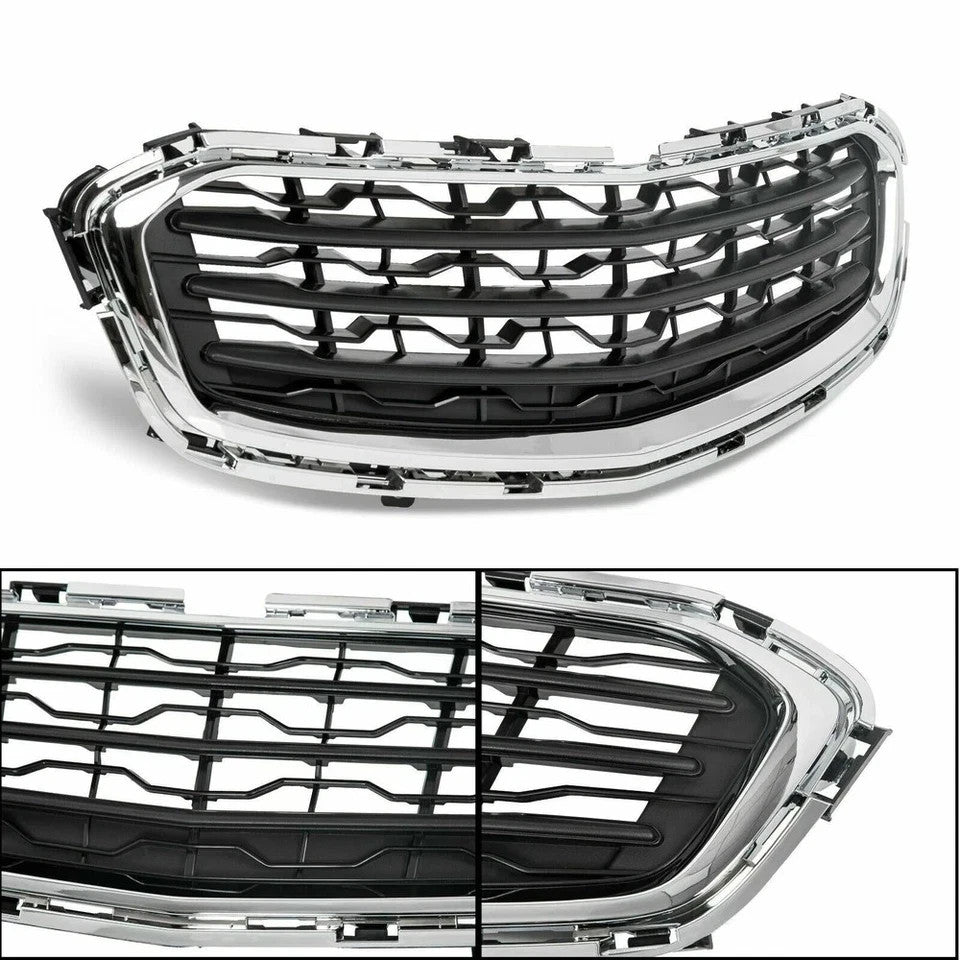 For 2015 Chevrolet Chevy Cruze Black Front Lower Grille Assembly Chrome Molding