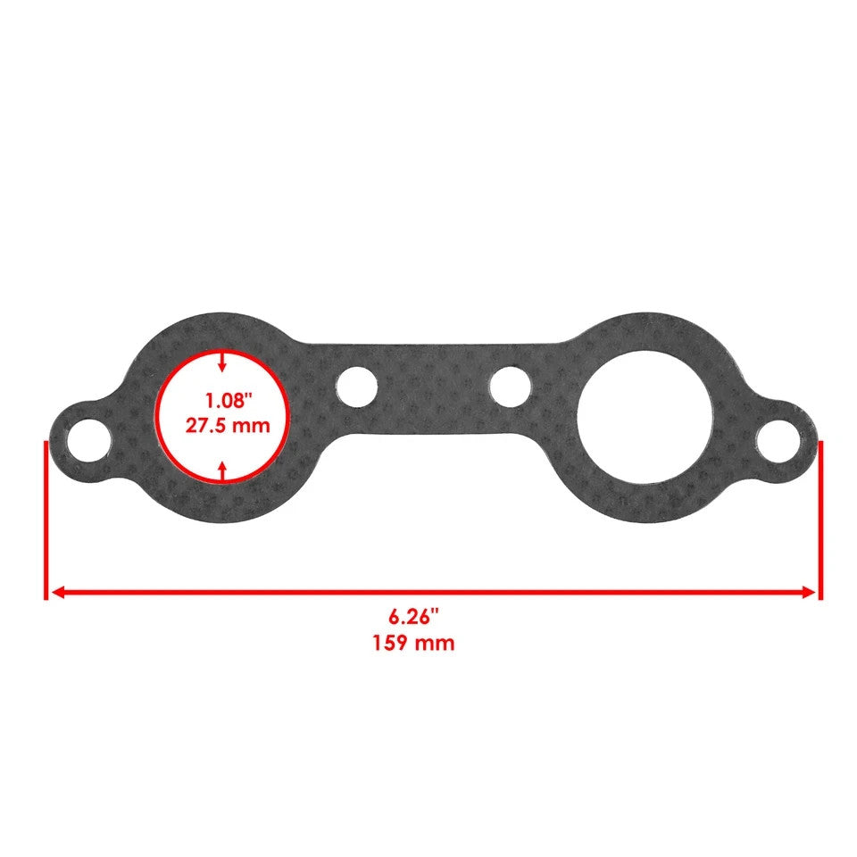 Caltric 1262138489 1262139489 Exhaust Manifold and Elbow Pipe Kit For Polaris