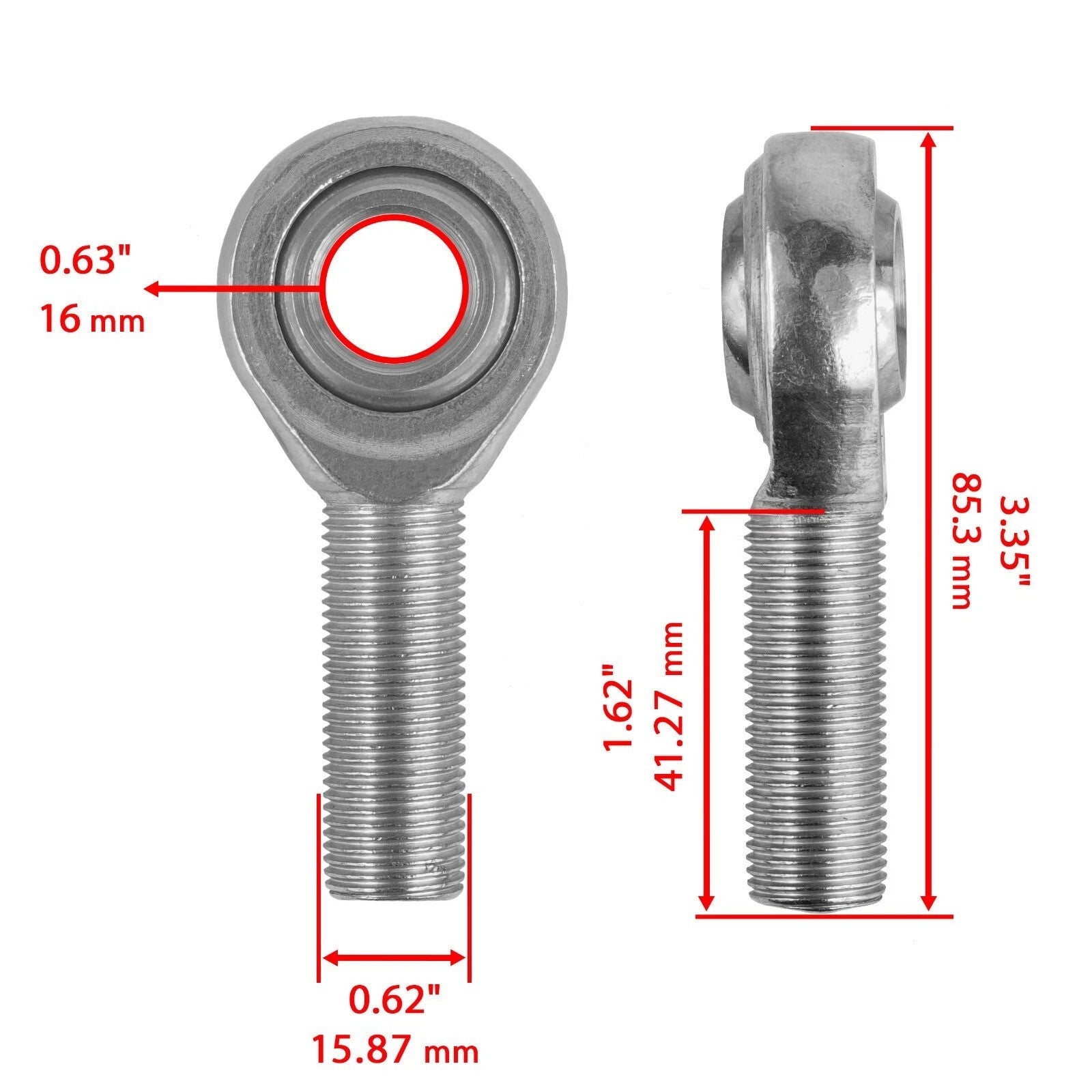 2 Ball Joint Rod End 5/8" for Toro 1633029 1-633029 Scag 48763 Exmark 1633029