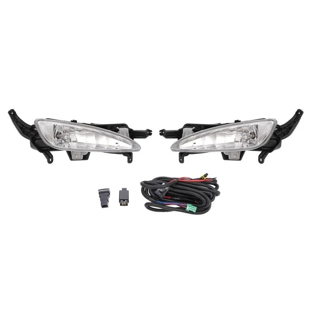 HECASA New For Kia Optima 2011 2012 2013 Bumper Fog Lights Lamps w/Brackets Pair