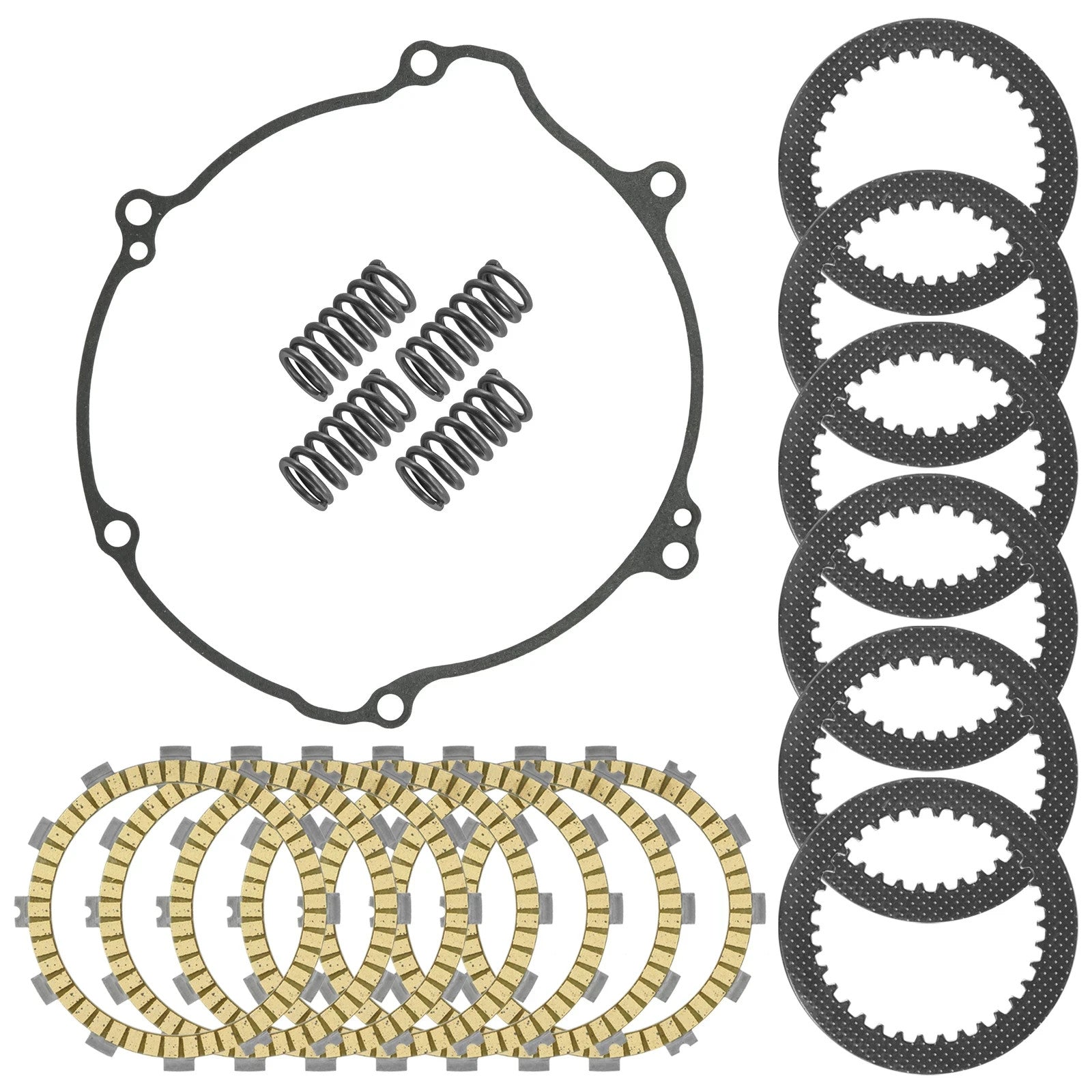 Clutch Friction w/ Steel Plates springs Gasket Kit for Kawasaki KX125 1997-2002