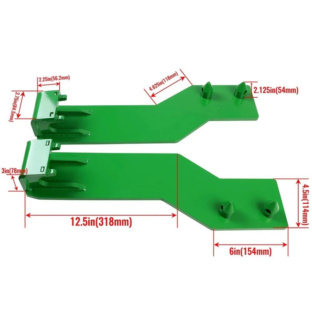 For John Deere Quick Tach Bracket Tractor Loader Brackets Weld On Mounting Set