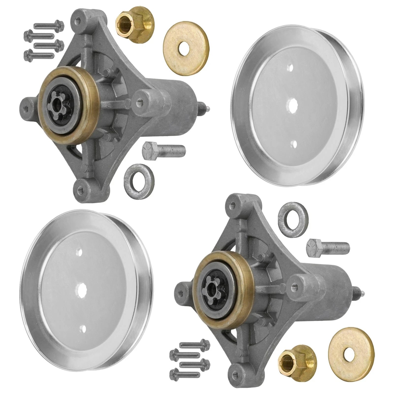 46" Deck Spindle & Pulley for Poulan 175A46 960420153 960420157 Pro 21546446