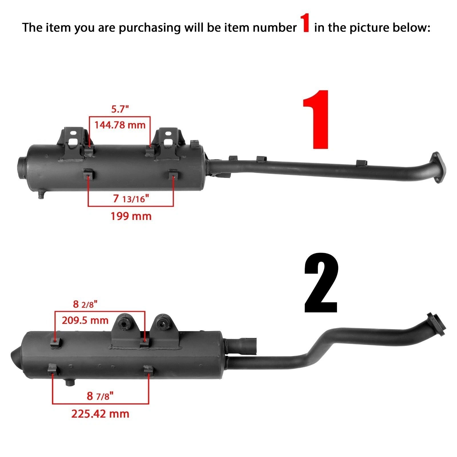 18087-0167 18087-0098 Exhaust Muffler for Kawasaki Brute Force 650 KVF650 06-13