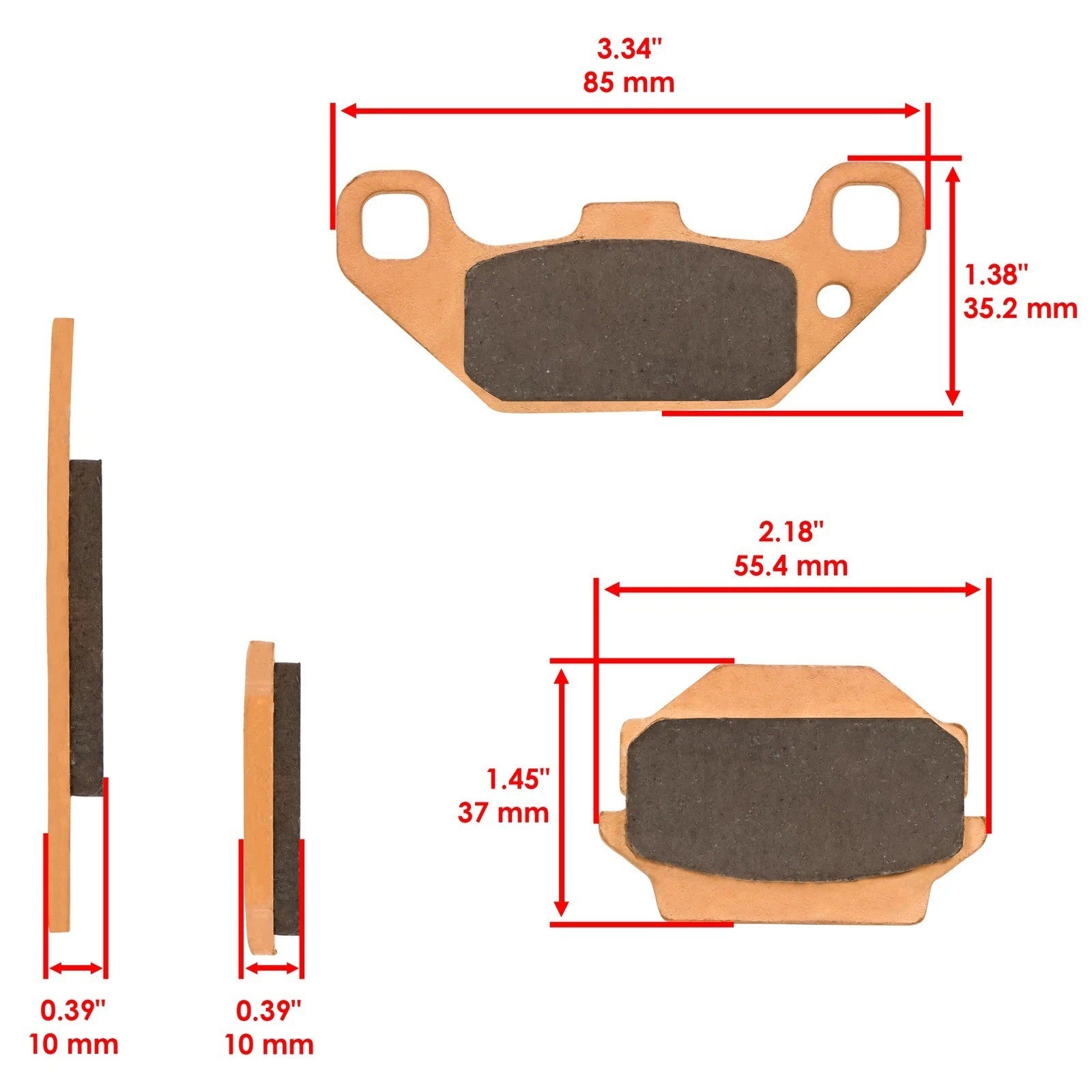 Caltric Front Sintered Brake Pads For Suzuki Quadracer 250 LT250R 1985-1992