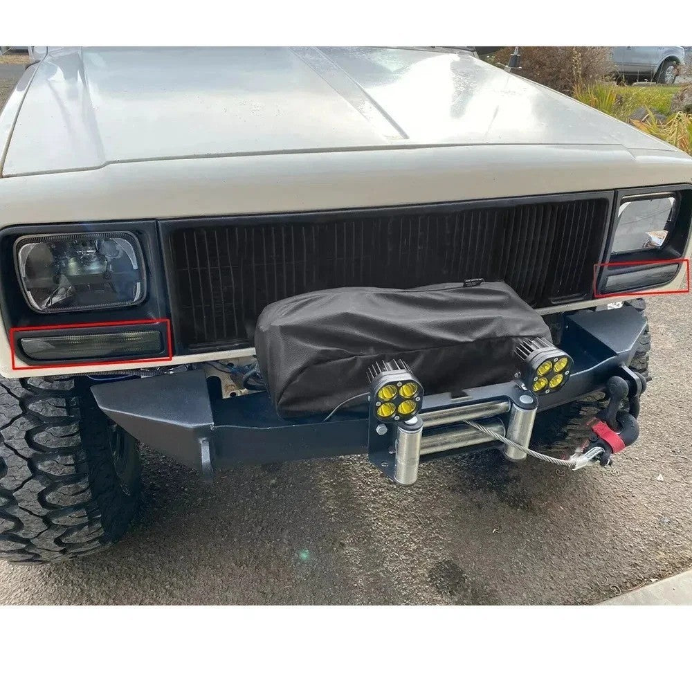 Pair Smoke Park Lights Corner Bumper Signal Light For 1997-2001 Jeep Cherokee XJ