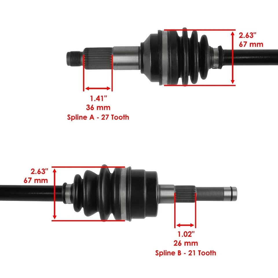 Complete Front Differential CV Joint Axle For Yamaha Grizzly 660 YFM660F 2003-08