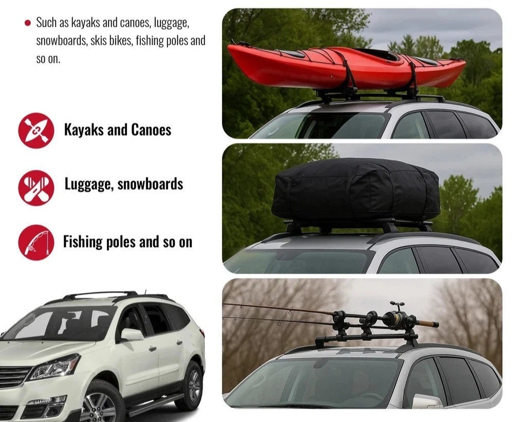 Roof Rack Cross Bars & Side Rails Luggage For Chevy Chevrolet Traverse 2009-2017