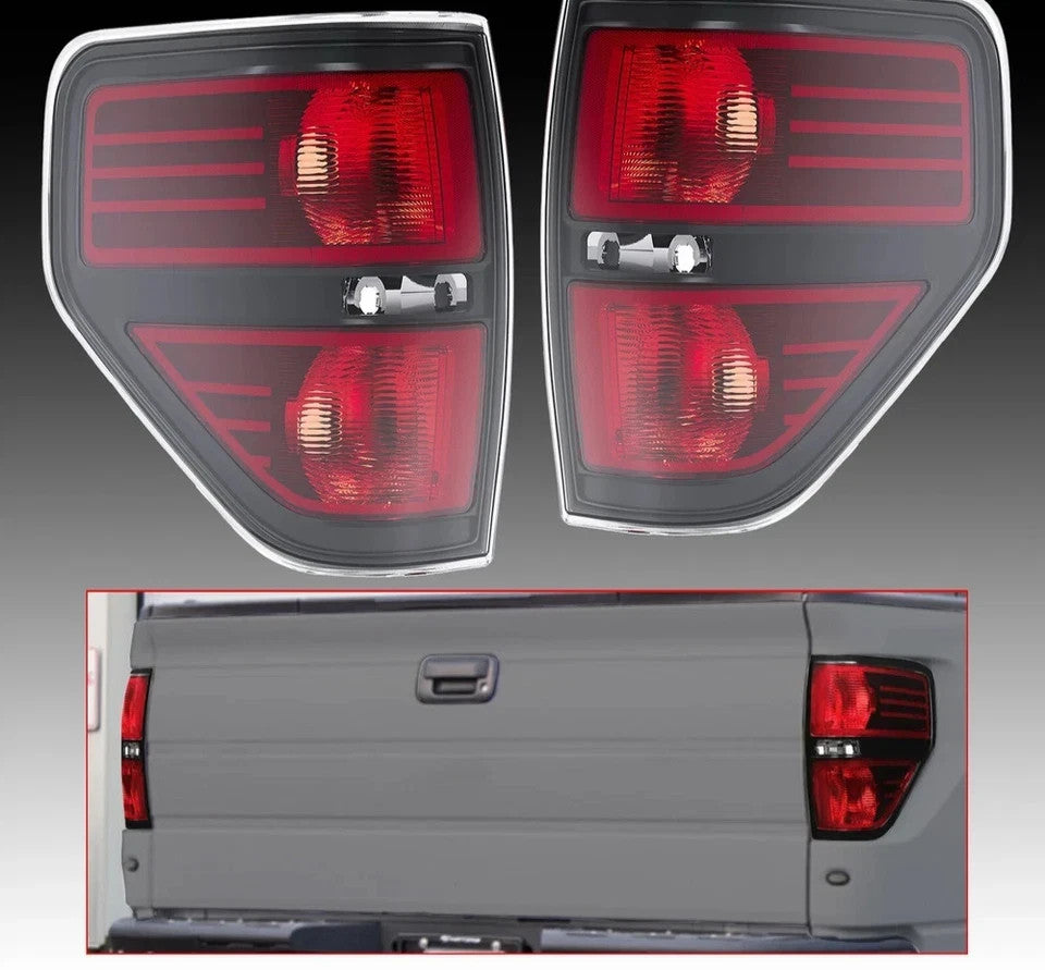 Rear Tail Lights Left+Right For Ford F150 F-150 Pickup 2009-2014 Brake Lamps