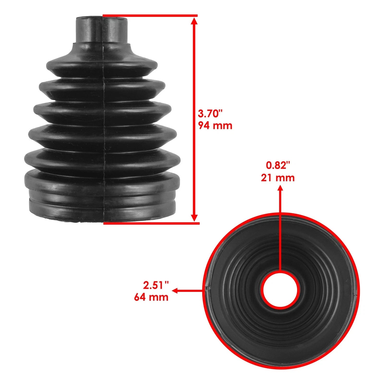 2 Rear Axle Outer Inner CV Boot Kit for Polaris RZR 800 EFI 2011-2014