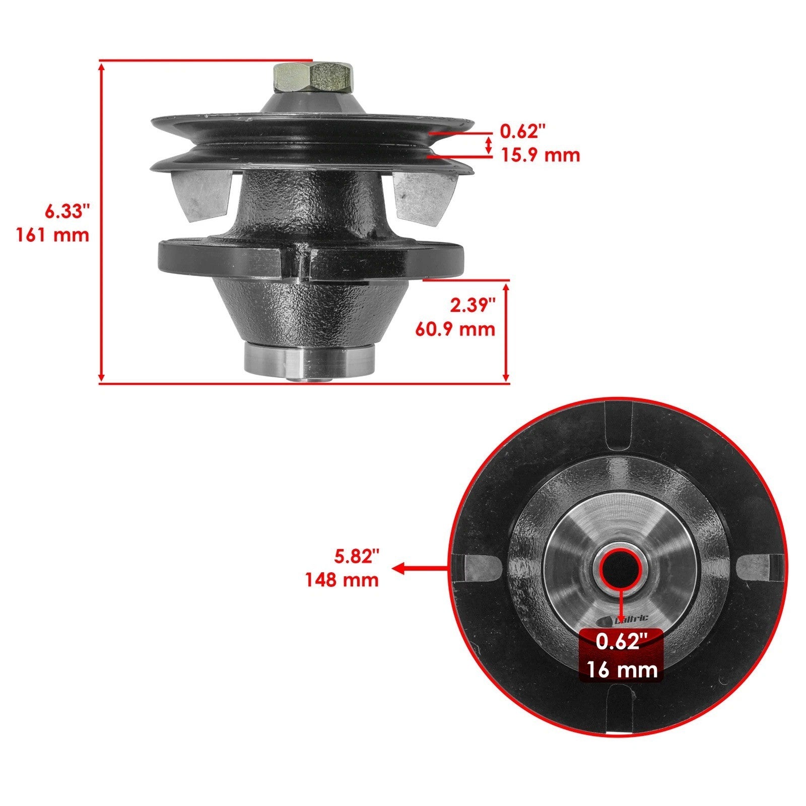 Mower Deck Spindle Housing for John Deere 322 330 332 425 445 455 48" 54" 60" 3x