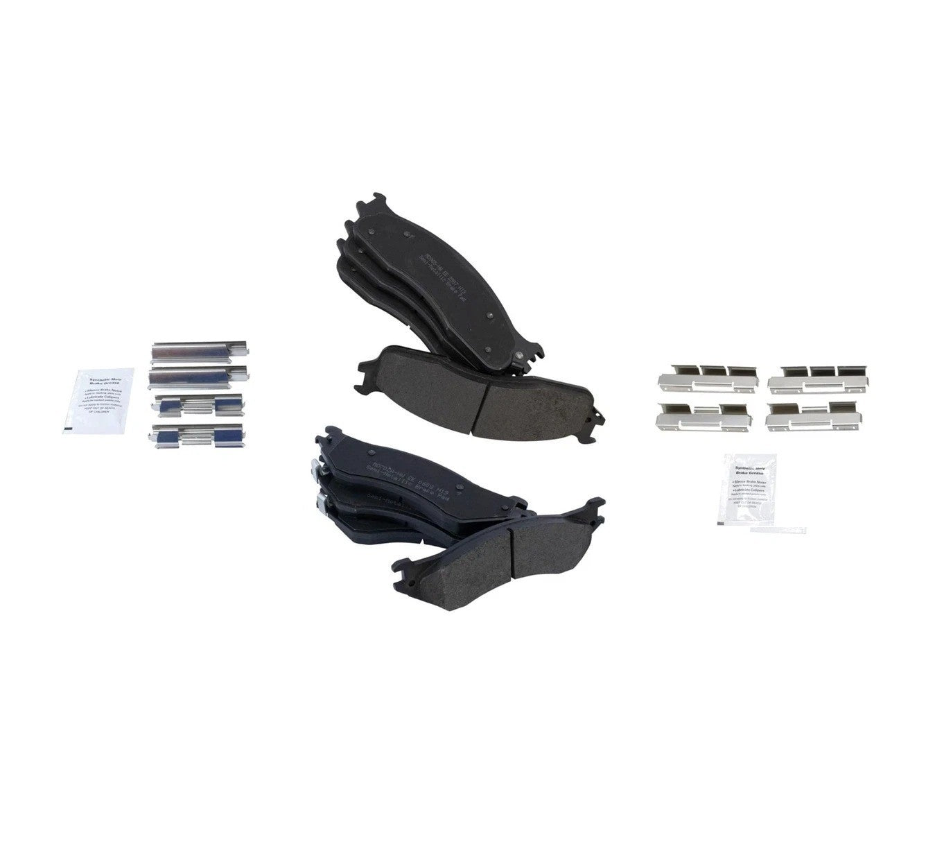 Front & Rear Semi-Metallic Brake Pad Set for Dodge Ram Pickup 2500 3500