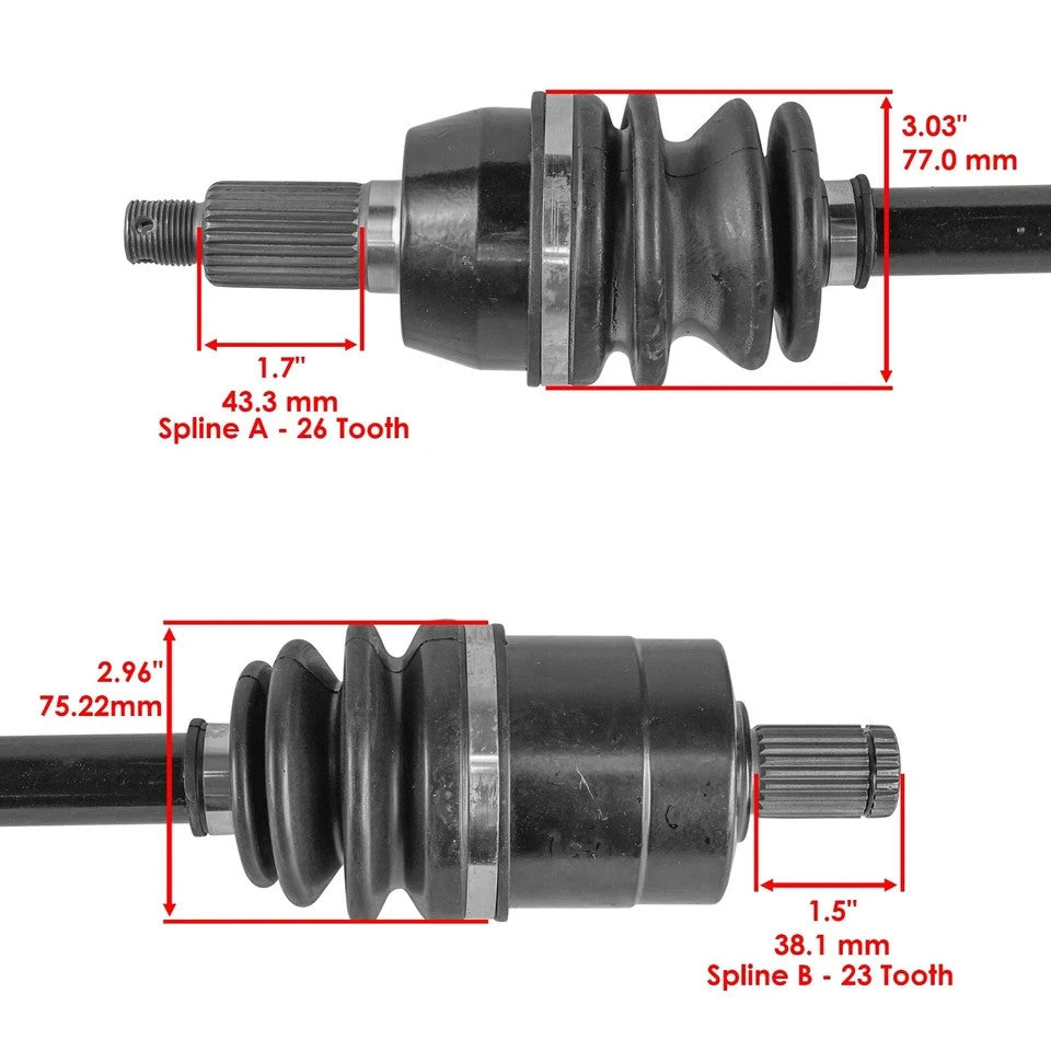 for Polaris Oem 1332606 1332856 Front Right / Left Complete CV Joint Axle x2