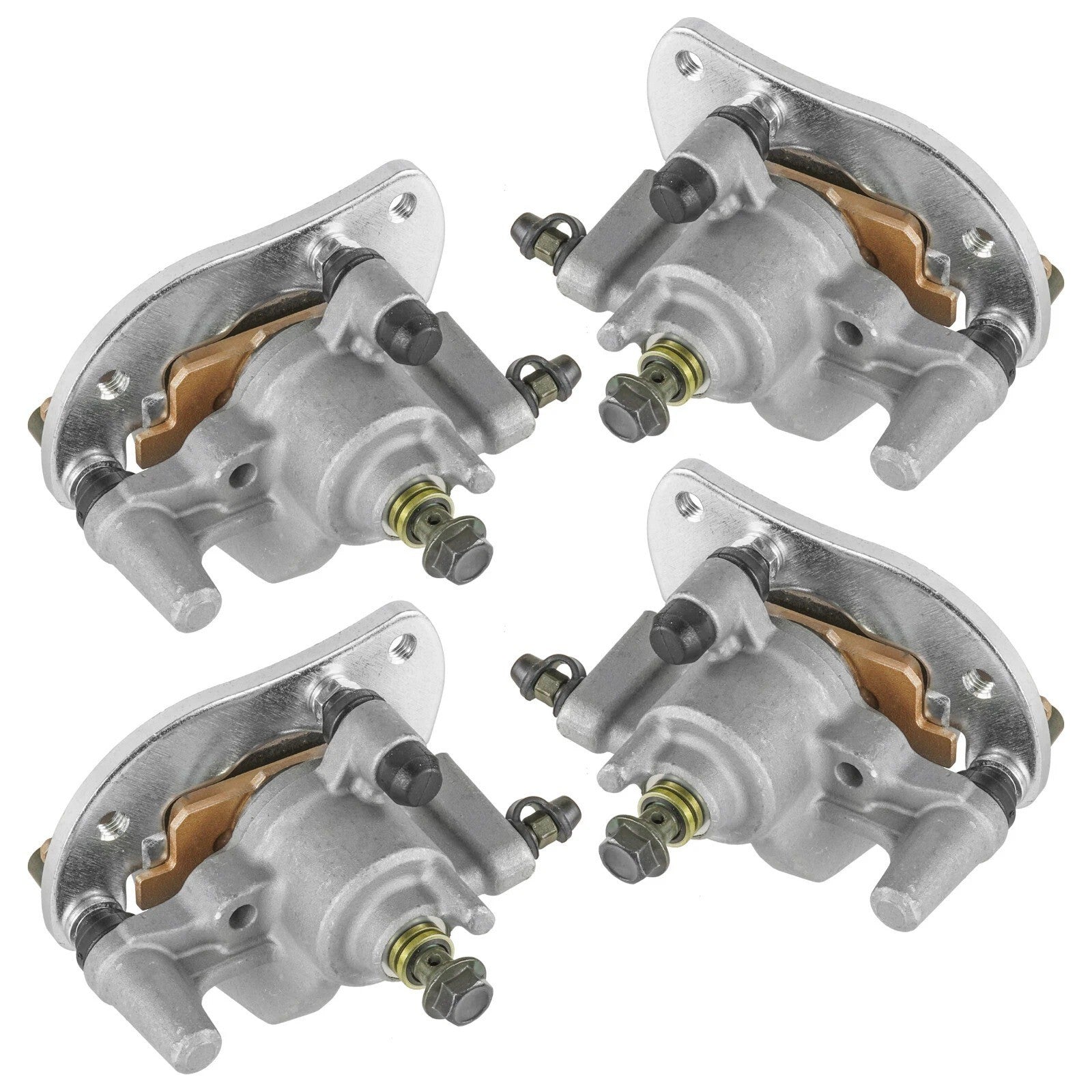Front and Rear Left Right Brake Caliper for Yamaha Grizzly 550 YFM550 2009-2014