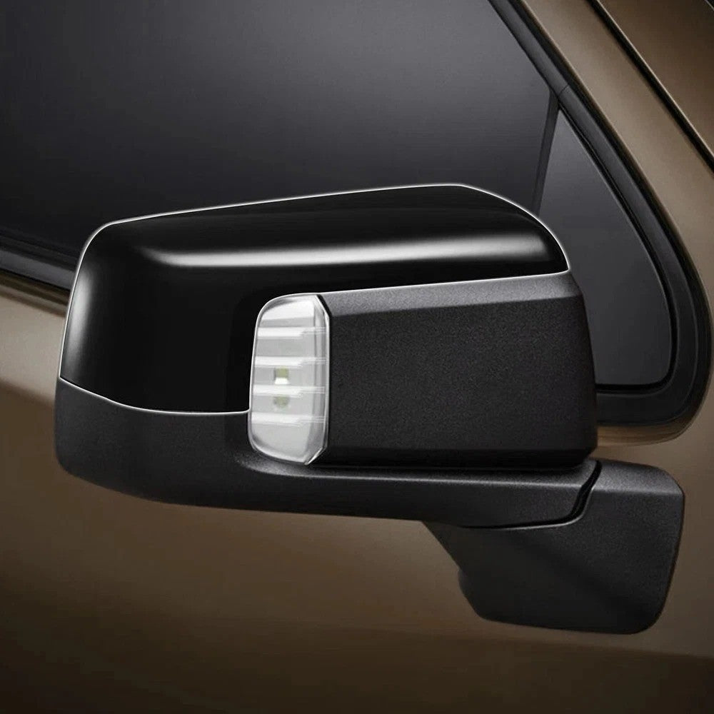 Pair Gloss Black Top Half Mirror Cap Cover For Chevy Silverado GMC Sierra 1500