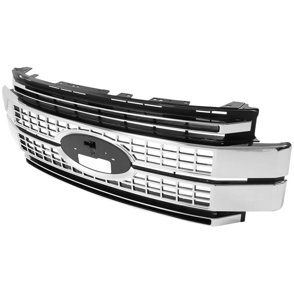Fits 2017-2019 Super Duty F250 F350 Ford Platinum Bumper Chrome Grille Grill