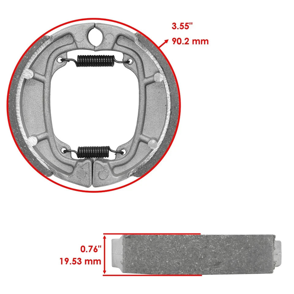 Front & Rear Brake Shoes for Yamaha Jog 50 CY50 CY50 YG50 YJ50R YV50C YV50 89-01