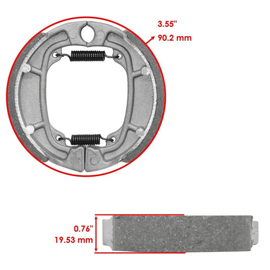 Front & Rear Brake Shoes for Yamaha Jog 50 CY50 CY50 YG50 YJ50R YV50C YV50 89-01