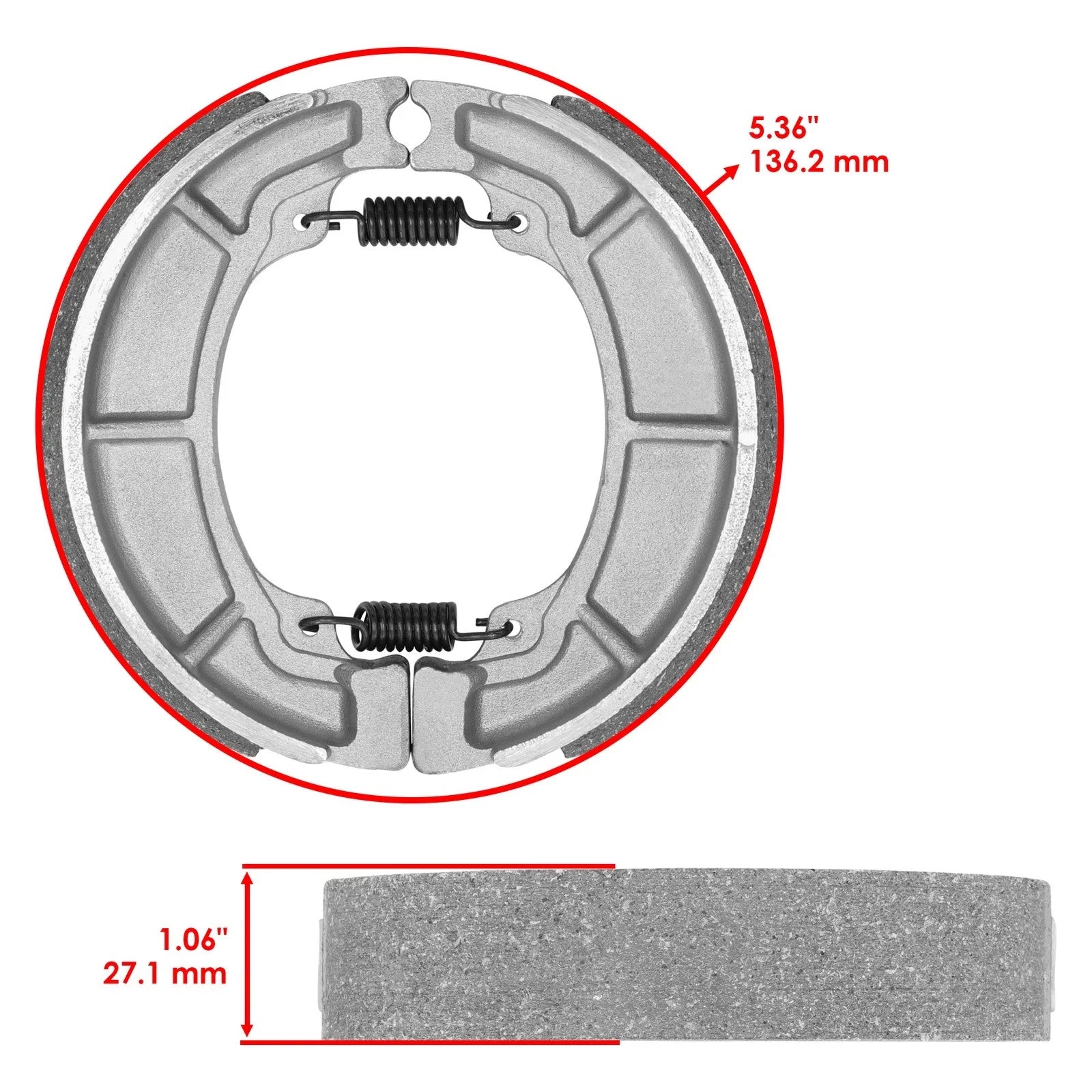 Rear Brake Shoes for Honda TRX90EX Sportrax 90 2007-2008 / TRX90X 2009 2012-20