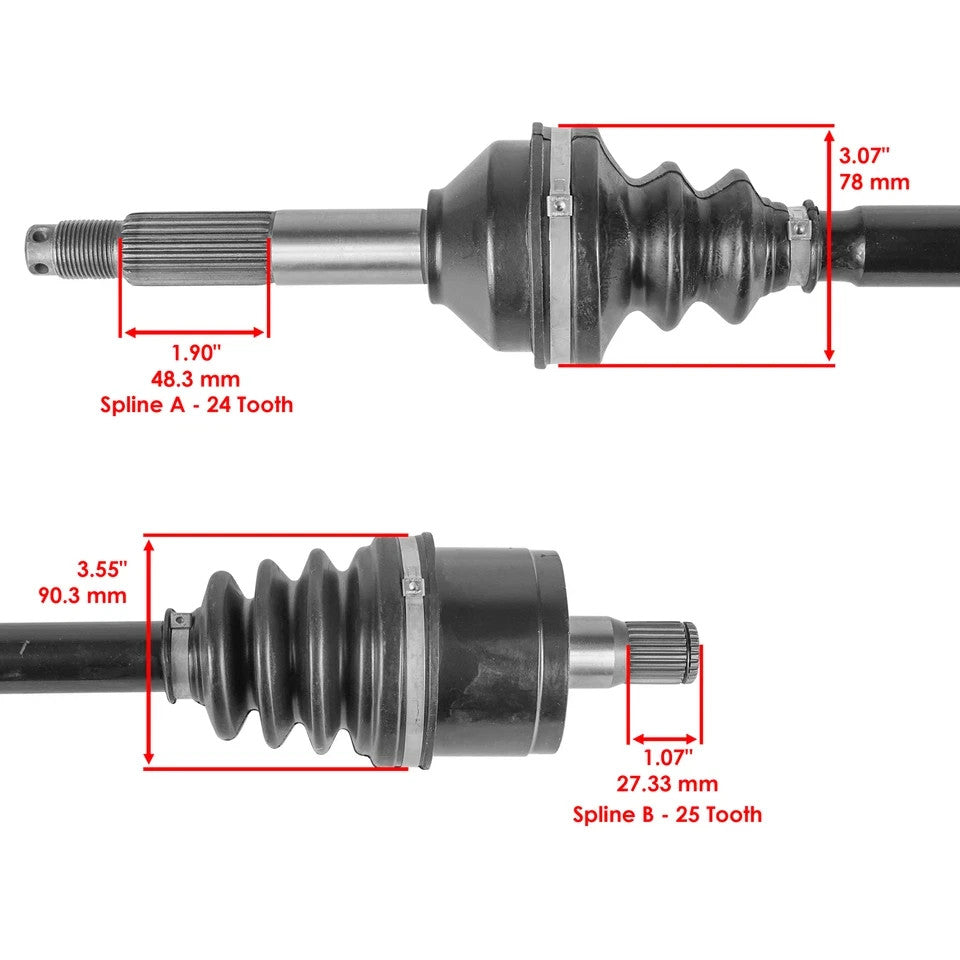 for Kawasaki Teryx 750 KRF750 4X4 2008-11 Front and Rear Complete CV Joint Axles