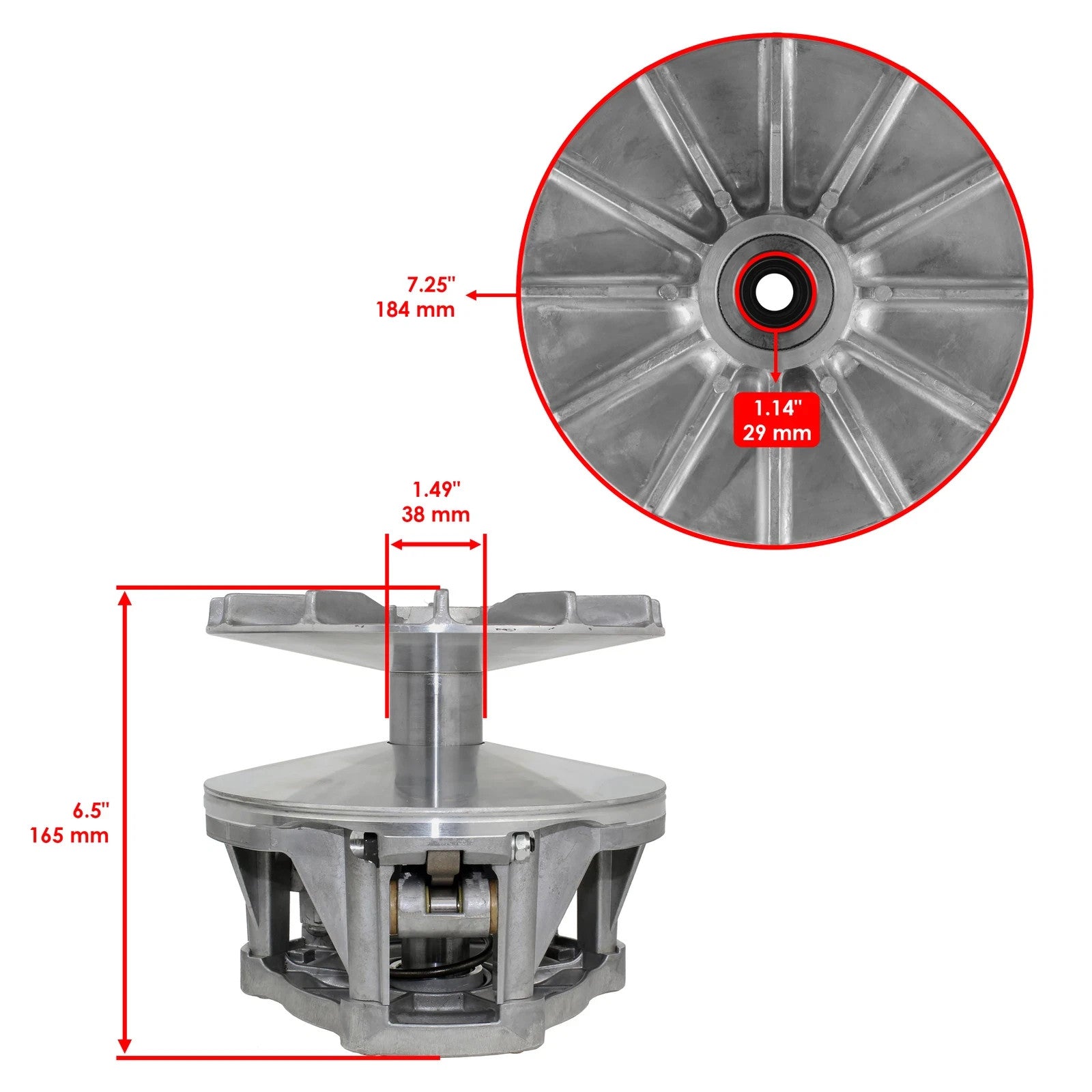 Primary Drive Clutch Assembly for Polaris Scrambler 400 4X4 2X4 1995-2002
