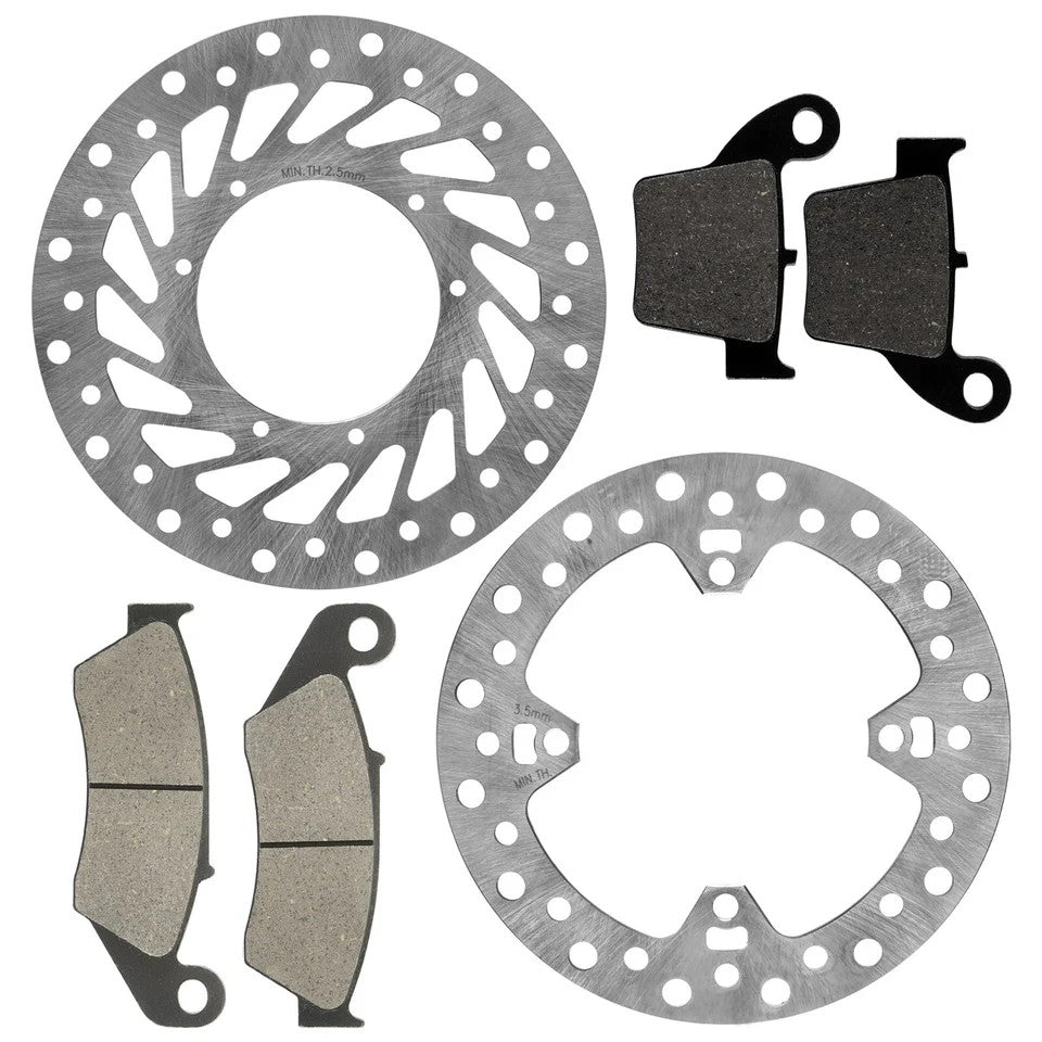 Front Rear Brake Disc Rotor W/ Pad For Honda CRF250R CRF250X 2004 2005 2006 2007