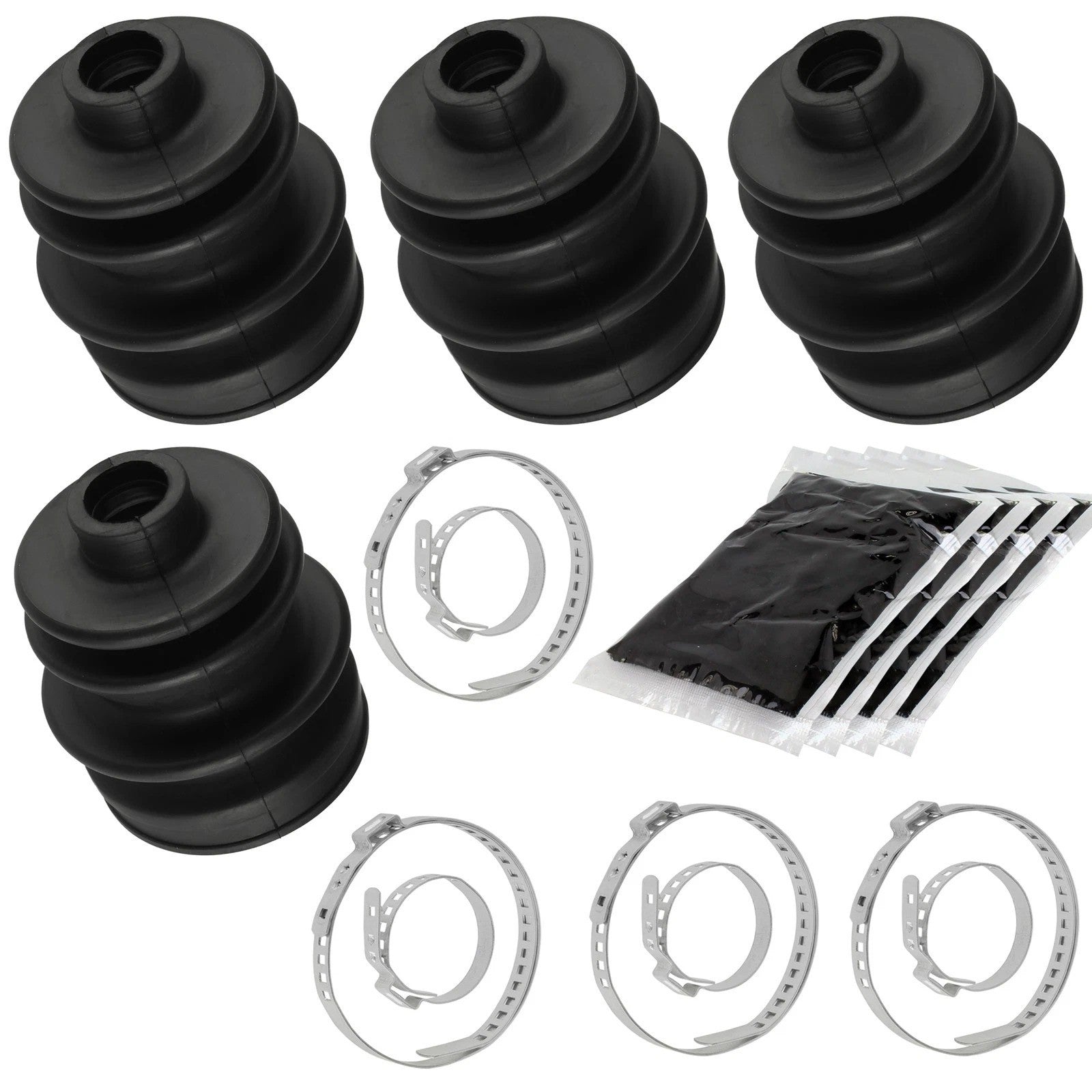 2 Rear Axle Inner Outer CV Boot Kit for Arctic Cat 650 4X4 2004-2010