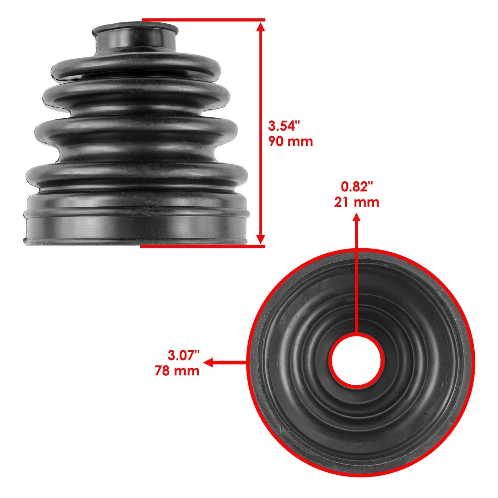 2 Rear Axle Outer Inner CV Boot Kit for Polaris Sportsman 450 2006 2007