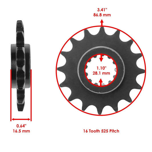 Drive Chain & Sprockets Kit for Honda CBR600RR 2003 2004 2005 2006 Gold