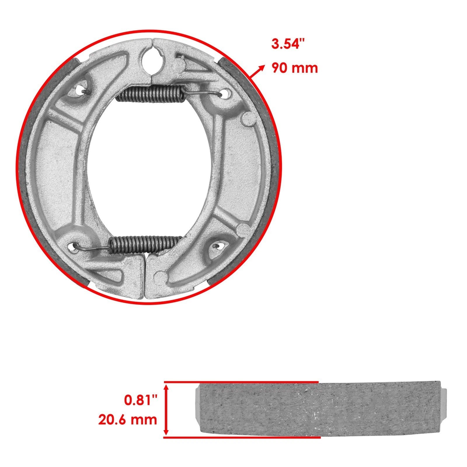 Front And Rear Brake Shoes for Honda CRF110F 2013-2024 / 06450-KYK-910