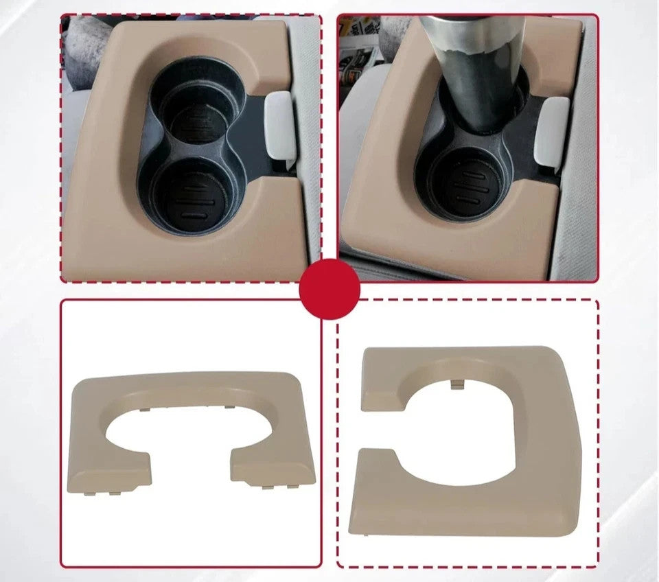 Center Console Cup Holder Armrest Pad Replacement Tan For Ford F150 2004-2014