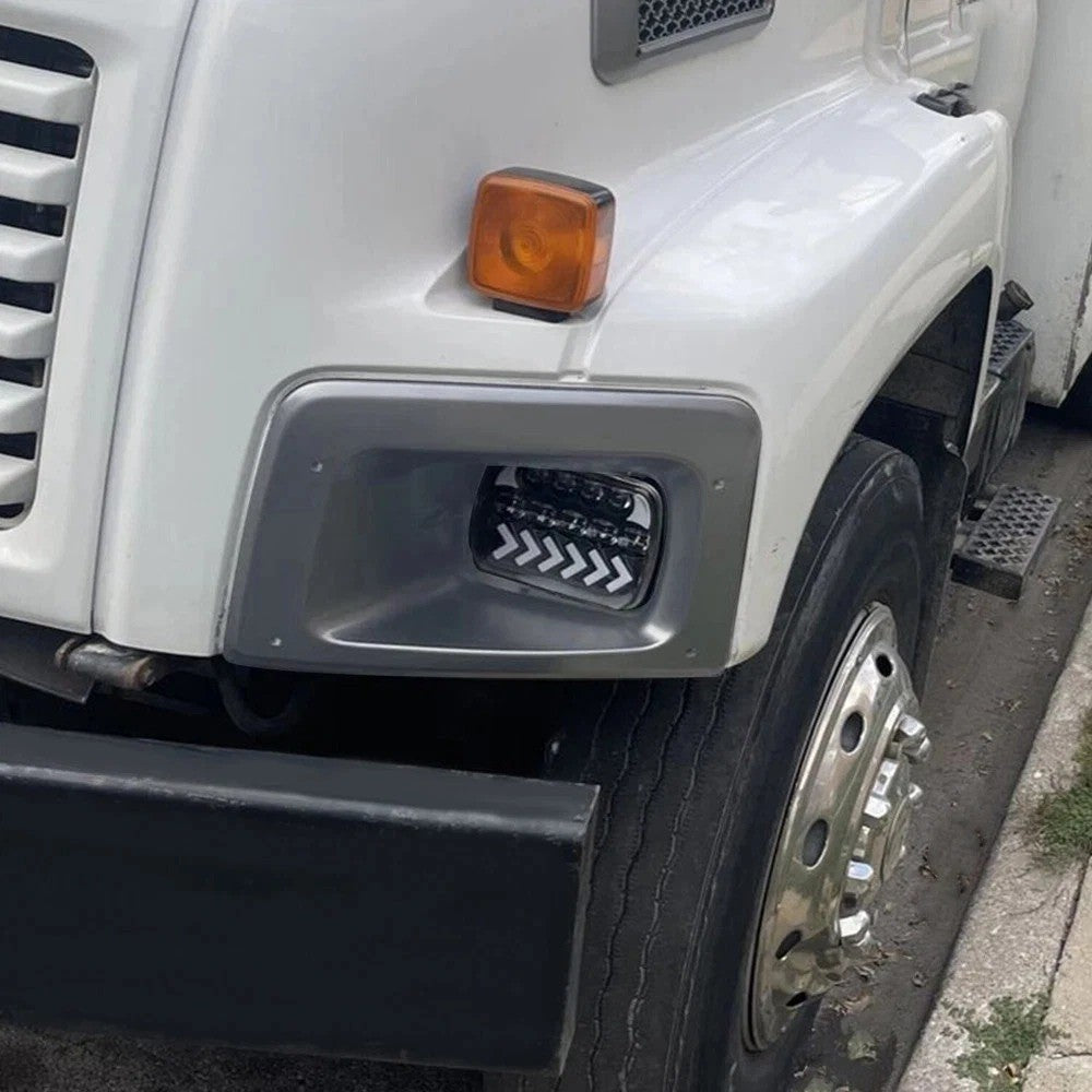 Headlight Bezel Trim Set For Chevy Chevrolet C7500 Kodiak C8500 GMC C6500 03-09