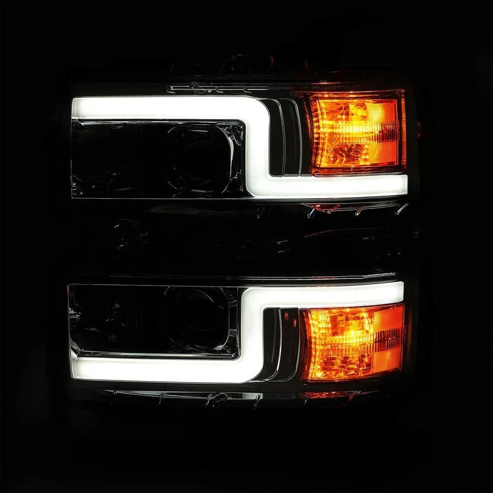 HECASA For 15-19 2016 Chevy Silverado 2500HD 3500HD LED Projector Headlights