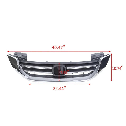 For Honda Accord 2013-2015 Chrome Front Upper Bumper Radiator Grille #HO1200214