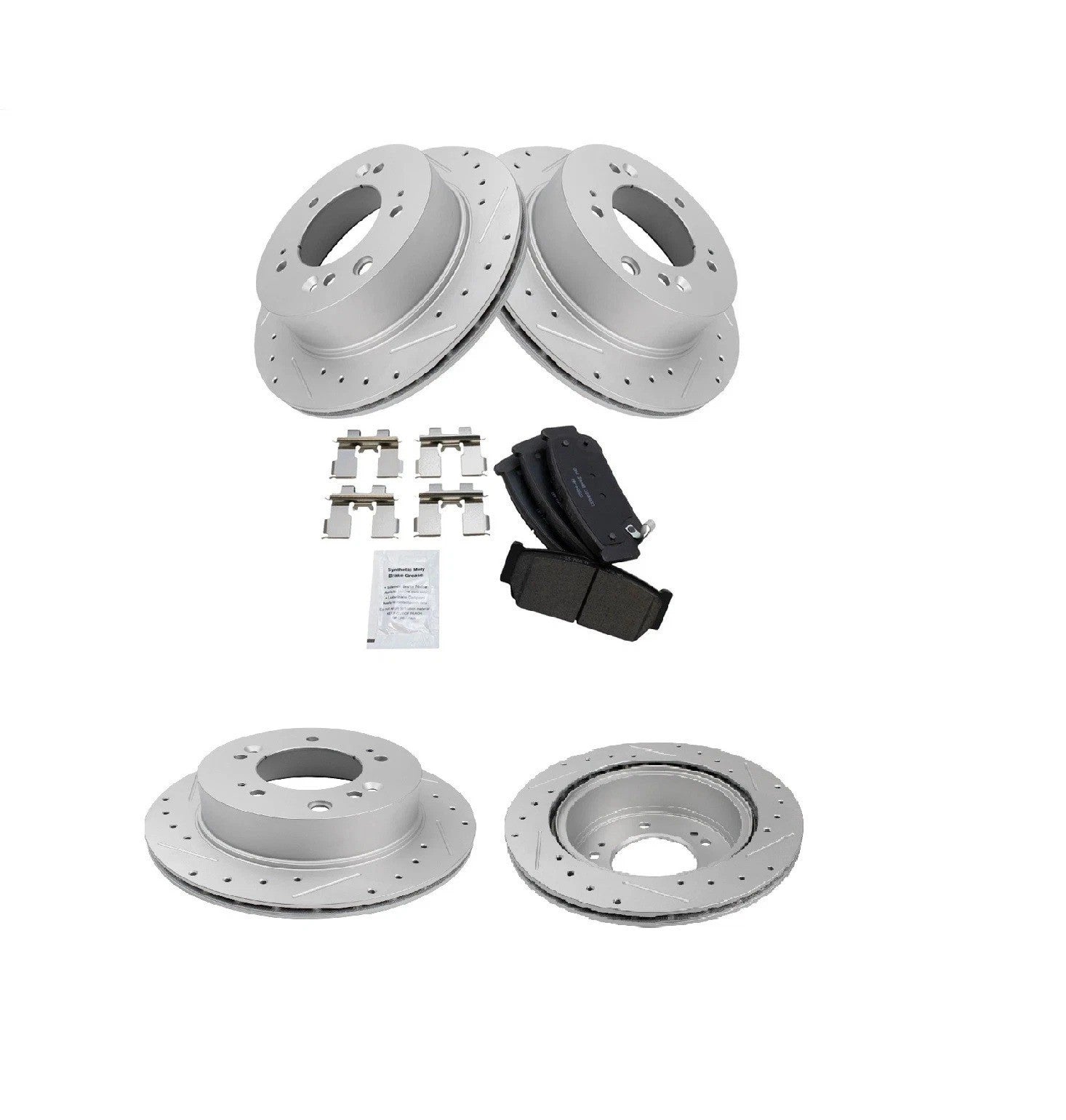 Rear Brake Performance Rotor & Ceramic Pad Kit for 07-09 Kia Sorento